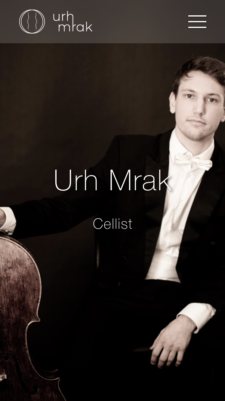 Urh Mrak Cellist Mobile Website